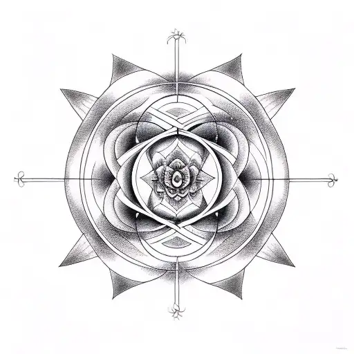 music sacred geometry  tattoo design idea