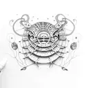 caterpillar tattoo design idea