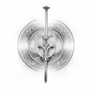 sword with christian values tattoo design idea