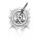 sword with christian values tattoo design idea