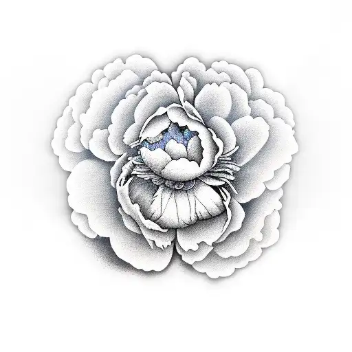 Peony tattoo design idea