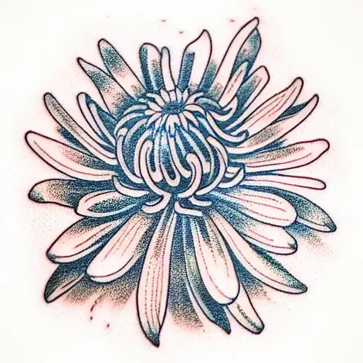 Chrysanthemum tattoo design idea