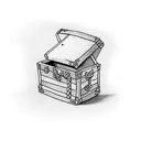 rustic Treasure chest  tattoo design idea