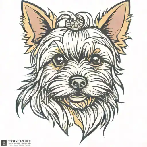 Yorkshire terrier tattoo design idea