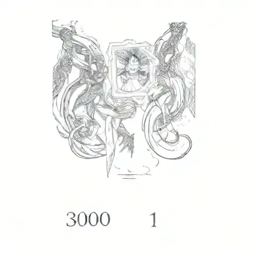 a monster card tattoo design idea