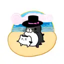 seal animal in a tophat tattoo design idea