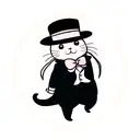 seal animal in a tophat tattoo design idea