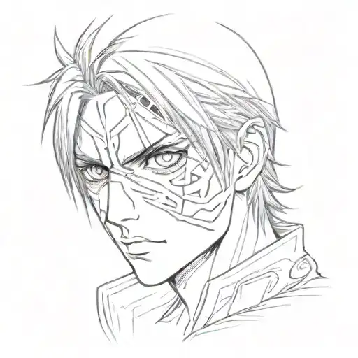 eren Yeager eyes, titan marks under eyes tattoo design idea