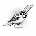Sparrow tattoo design idea