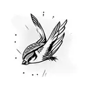 Sparrow tattoo design idea