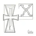 plain latin cross tattoo tattoo design idea