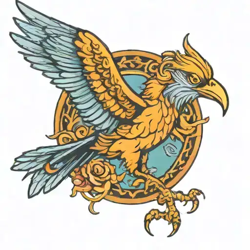 The Bird of Hermes is my name, eating my wings to make me tame tattoo design idea