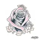 Julio cesar imperador, com rosas coloridas ao redor, e a frase veni vidi vici tattoo design idea