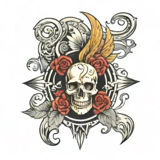 fantasy and antiquity tattoo design idea