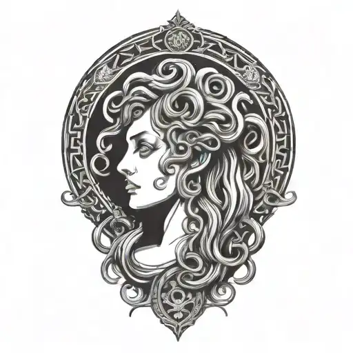 Medusa gorgon tattoo design idea