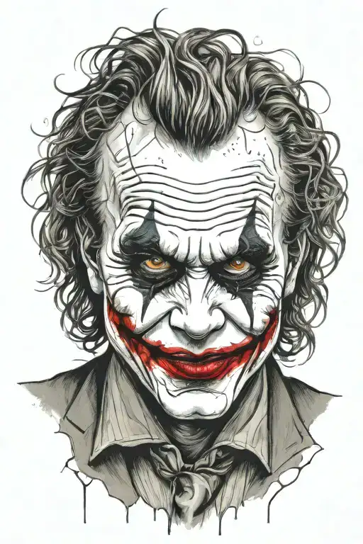 the joker heath ledger tattoo design idea