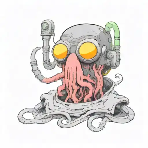 dystopian zoidberg tattoo design idea