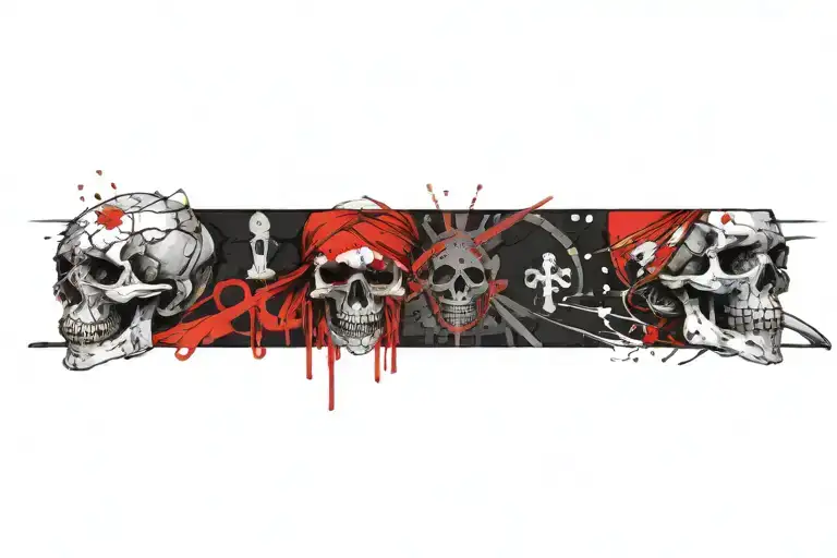 Pirate Skull tattoo design idea