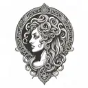Medusa gorgon tattoo design idea