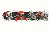 Pirate Skull tattoo design idea