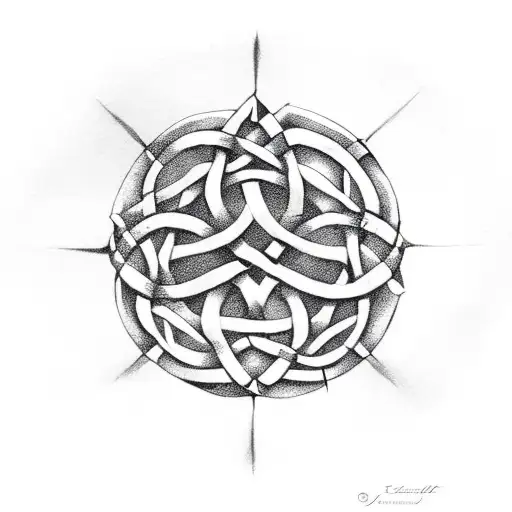 celtic knot father daughter tattoo design idea