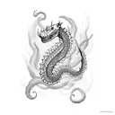 sea serpent  extended  tattoo design idea