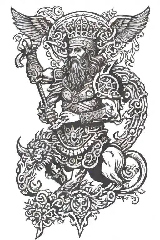 slavic mythology tattoo design idea
