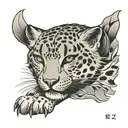 Snow leopard tattoo design idea
