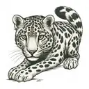 Snow leopard tattoo design idea
