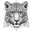 Snow leopard tattoo design idea