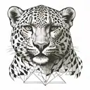 Snow leopard tattoo design idea