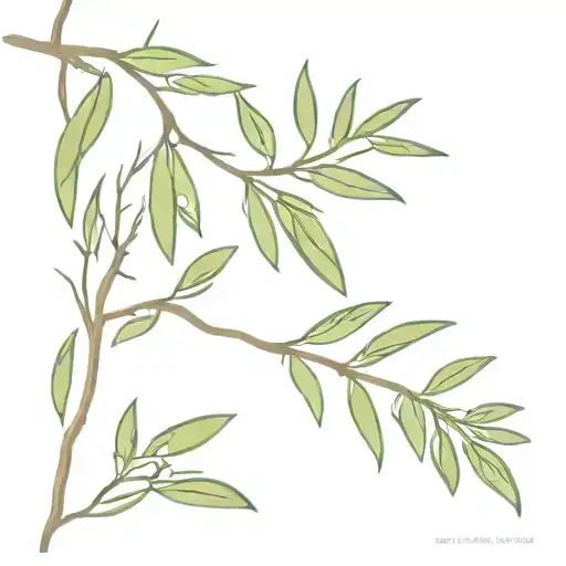 olive tree leaf Sun tattoo design idea