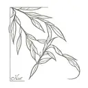 olive tree leaf Sun tattoo design idea