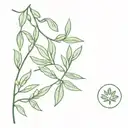 olive tree leaf Sun tattoo design idea