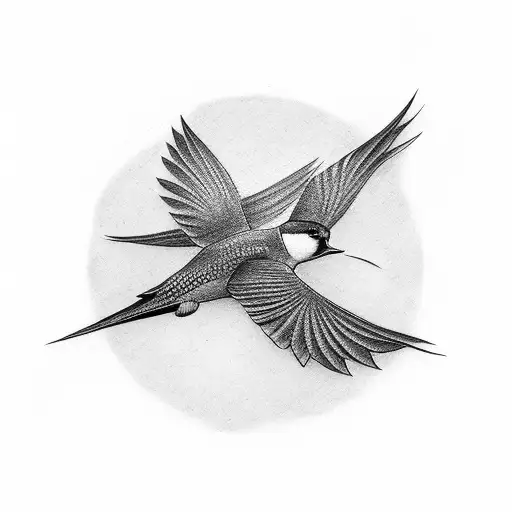 Swallow Bird tattoo design idea