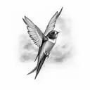 Swallow Bird tattoo design idea