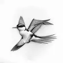 Swallow Bird tattoo design idea