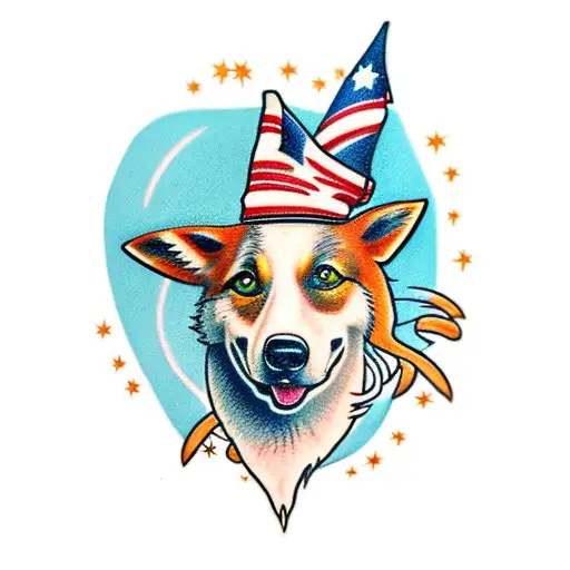 Australian cattle dog tattoo design idea