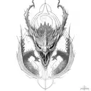 hobbit smaug tattoo design idea