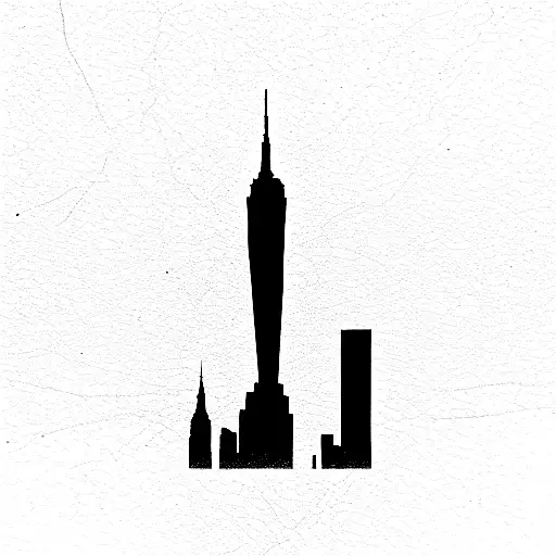 new york skyline tattoo design idea