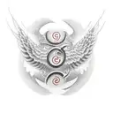 Alphabet 'G' with wings tattoo design idea