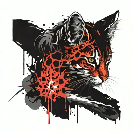 inferno Neko tattoo design idea