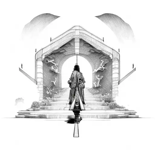 stairway to heaven tattoo design idea