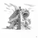 stairway to heaven tattoo design idea