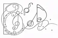 music y2k trampstamp tattoo design idea