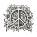 Peace and growth strength family tattoo design idea