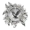 Peace and growth strength family tattoo design idea