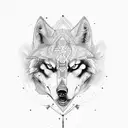 A tattoo featuring a crow and a wolf tattoo design idea