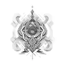 alchemy four elements tattoo design idea