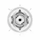 yin yang, buddism, philosophy  tattoo design idea